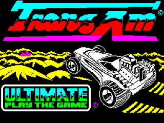 Tranz Am title screen for ZX Spectrum